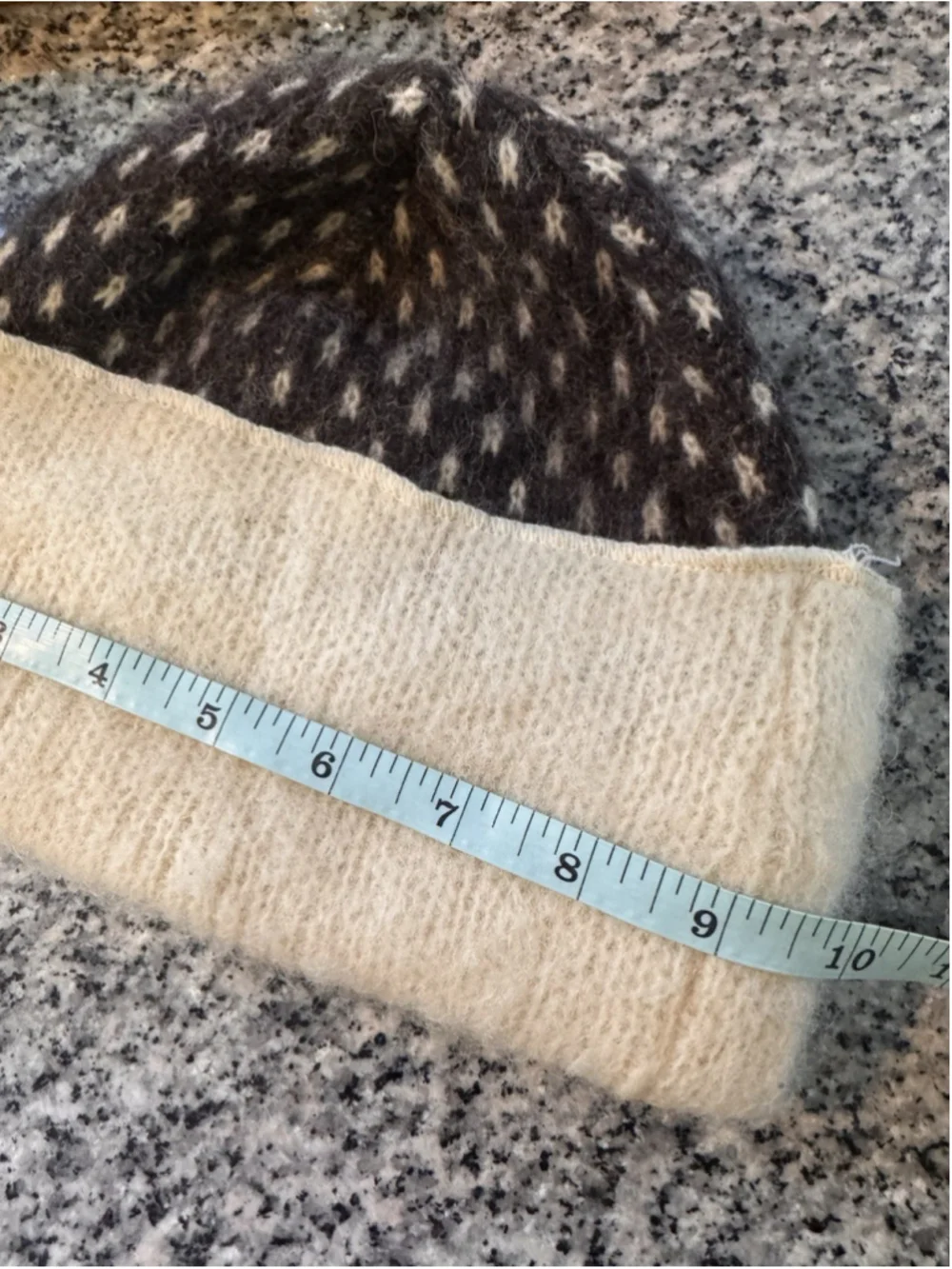 Vintage Polar Knit Artic Sheep Wool Beanie Hat Fair Isle Iceland Unisex
